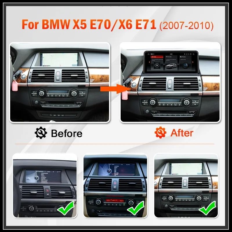 Android 14 Навигация Мултимедия BMW E70/Е71 4/6гб 8core БМВ Андроид 13