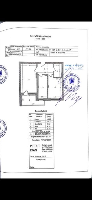 Inchiriez apartament 2cam,Cartierul Solar faza 6,bloc D2,et1,totul nou