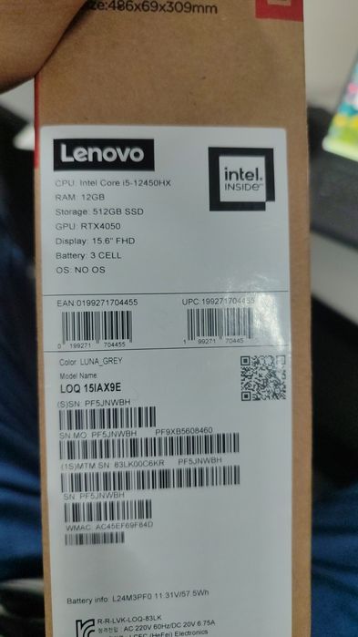 Lenovo LOQ Intel core i5