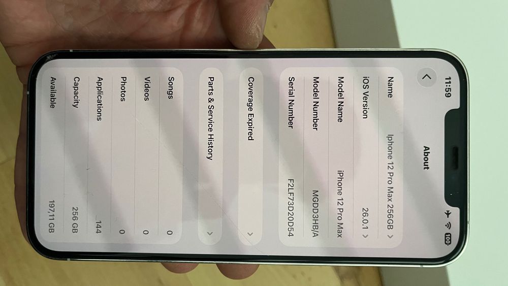 iPhone 12 Pro Max 256 - funcțional - ecran fisurat + camera UW defectă