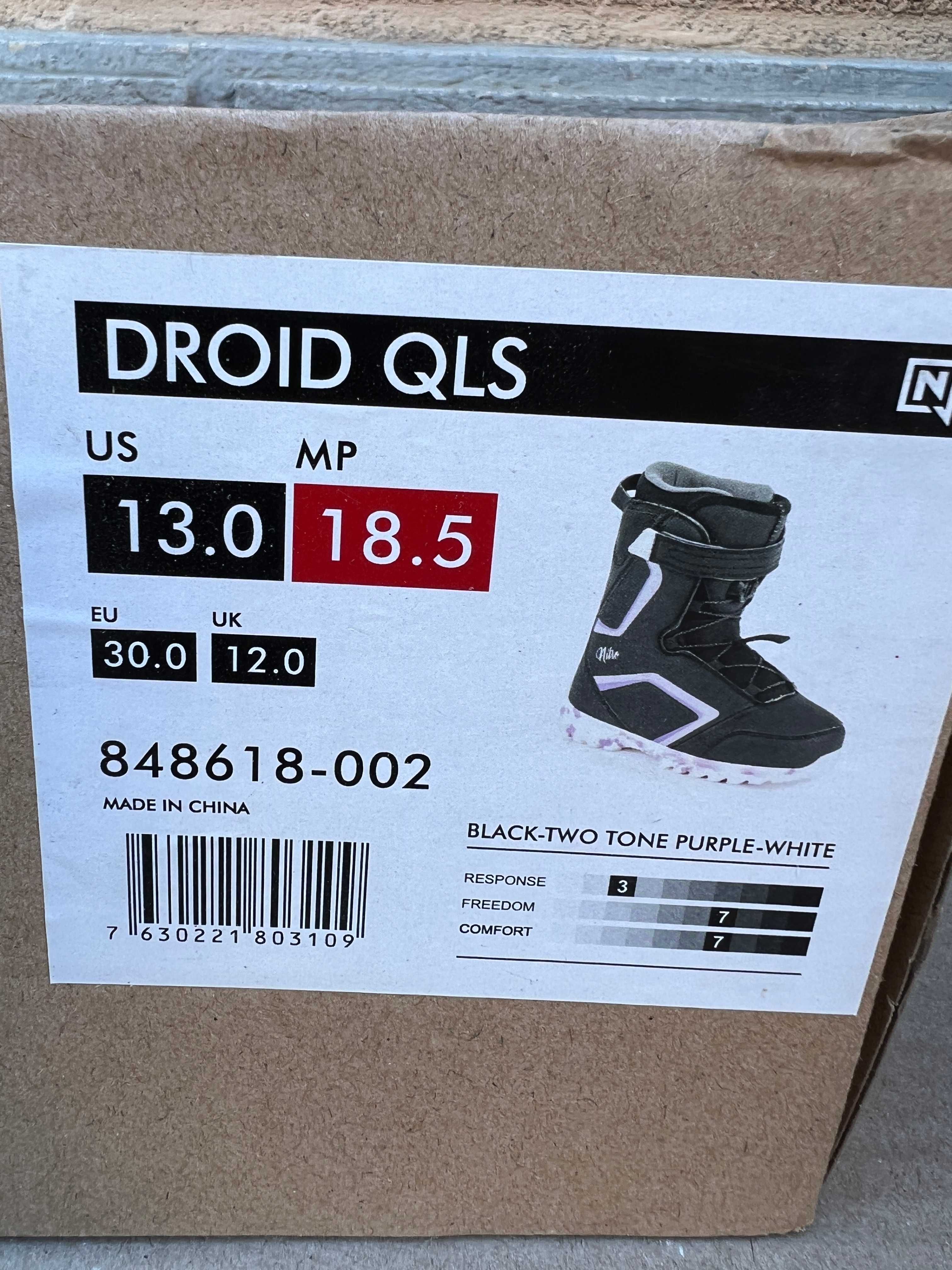 boots copii noi nitro droid qls 18,5 mondo 30 europa