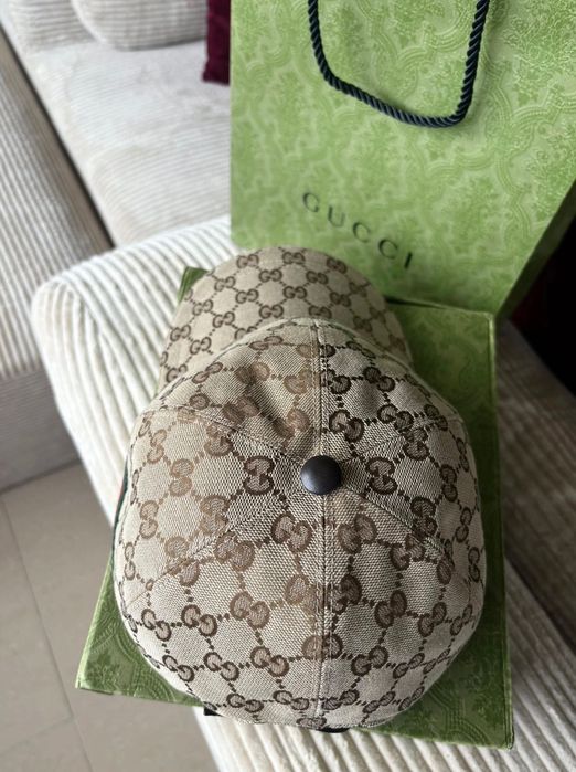 Sapca unisex Gucci originala bej baseball hat with Web noua cu factura