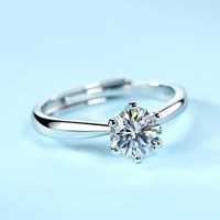 Inel Una Vida Sofia cu Diamant Moissanite 1ct, Argint 925