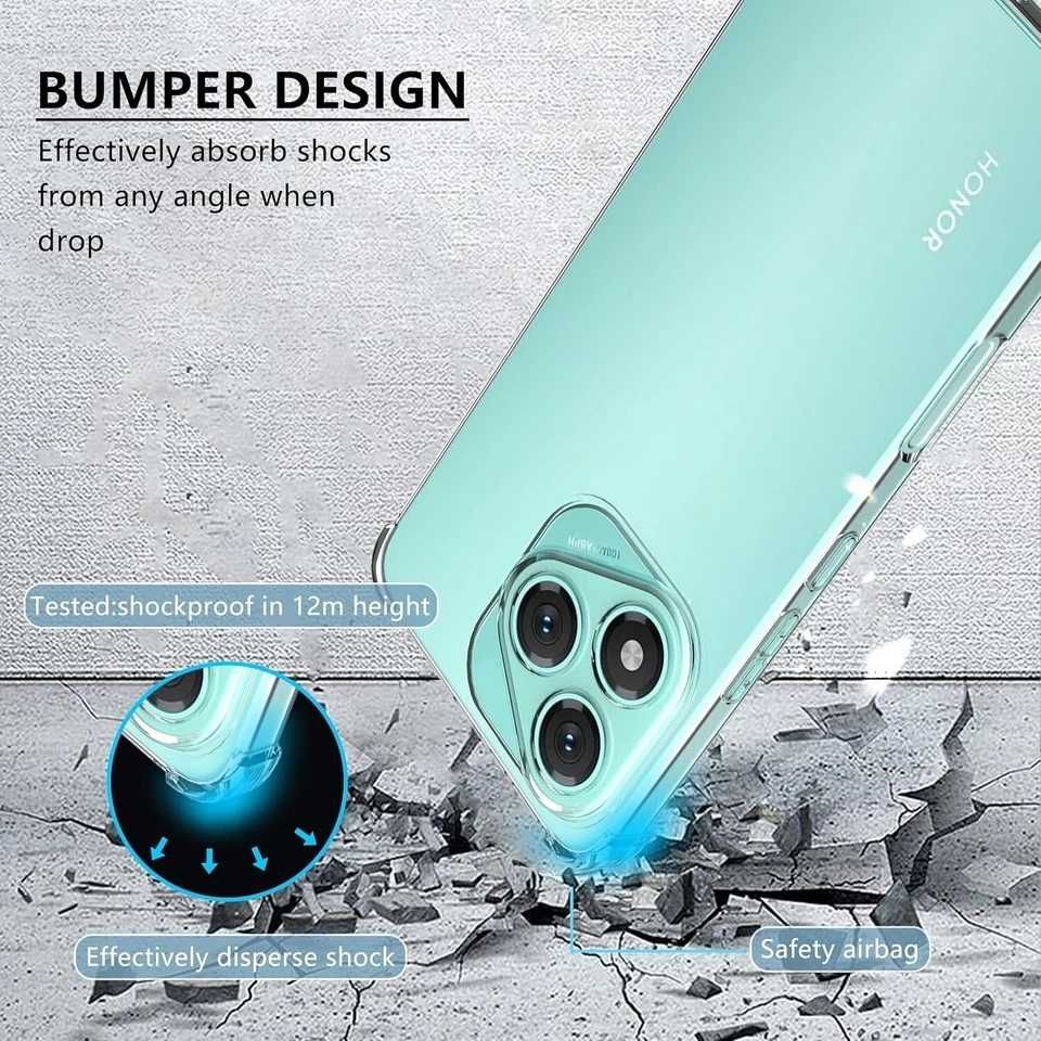 Honor 400 Lite - Удароустойчив Силиконов Прозрачен Кейс Гръб