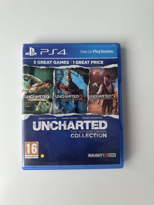 Uncharted:Drake’s Fortune+Among Thieves+Drake’s Deception-Ps4