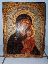 Tablou in ulei cu Sfânta Maria cu pruncul Iisus
