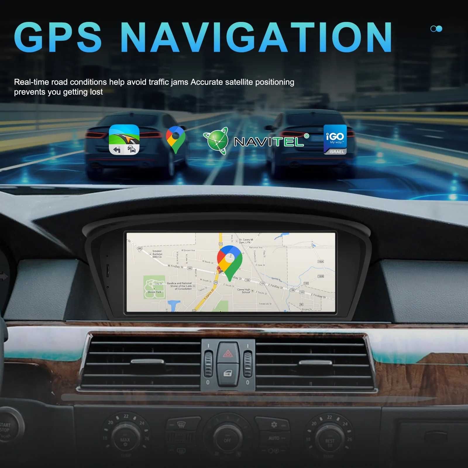 Мултимедия BMW E60 E90 серия 5 и 3 Двоен дин Навигация Android BMW E93