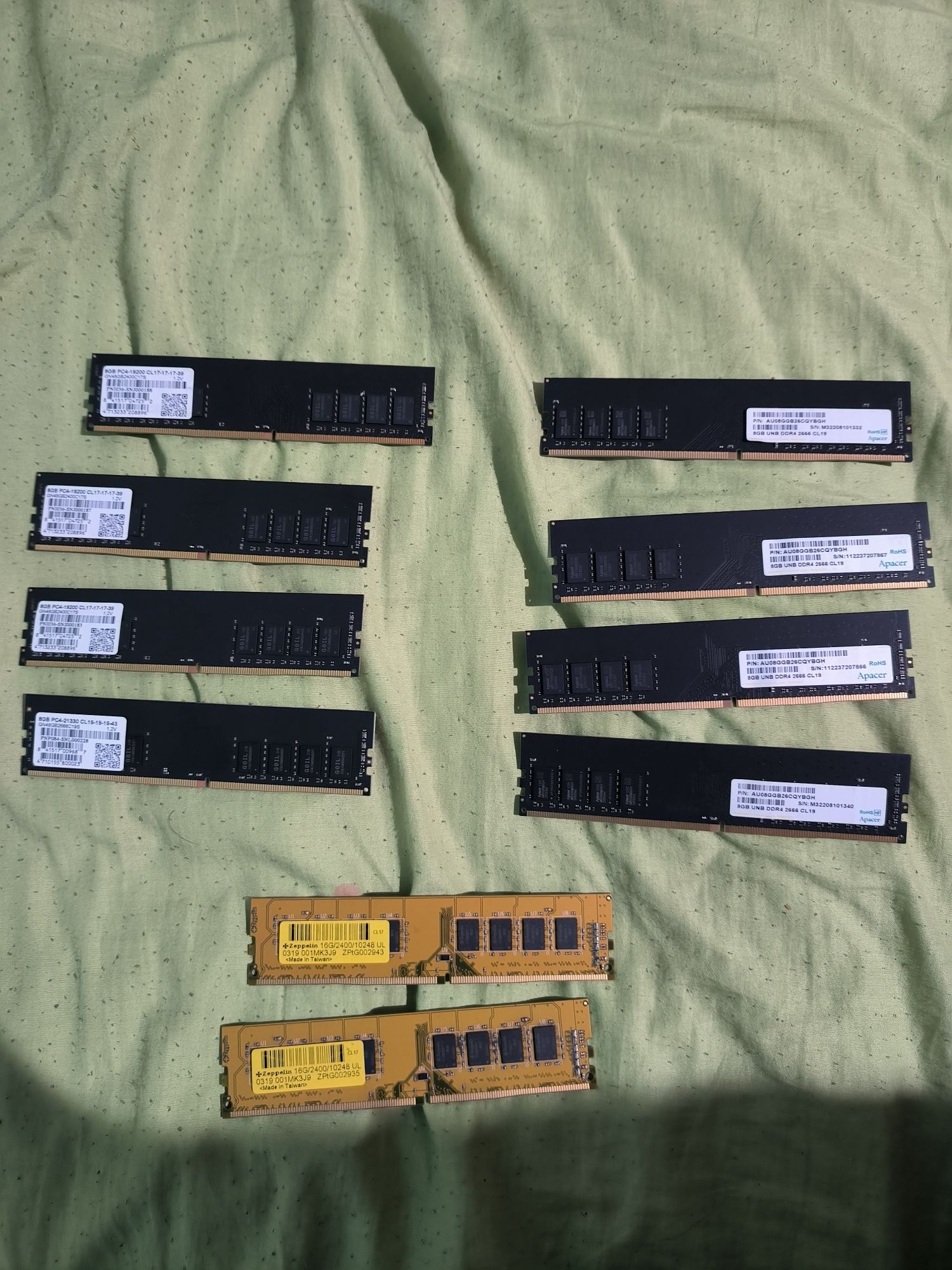 30шт Озушки DDR4 8gb DDR3 8gb