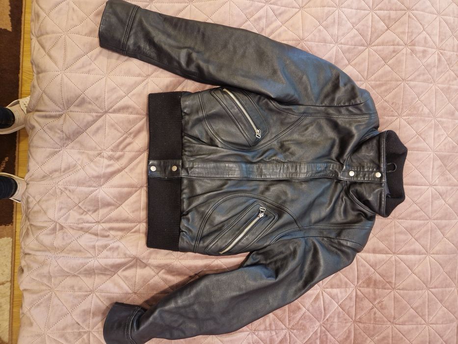 Geaca piele dama neagra, marimea  S