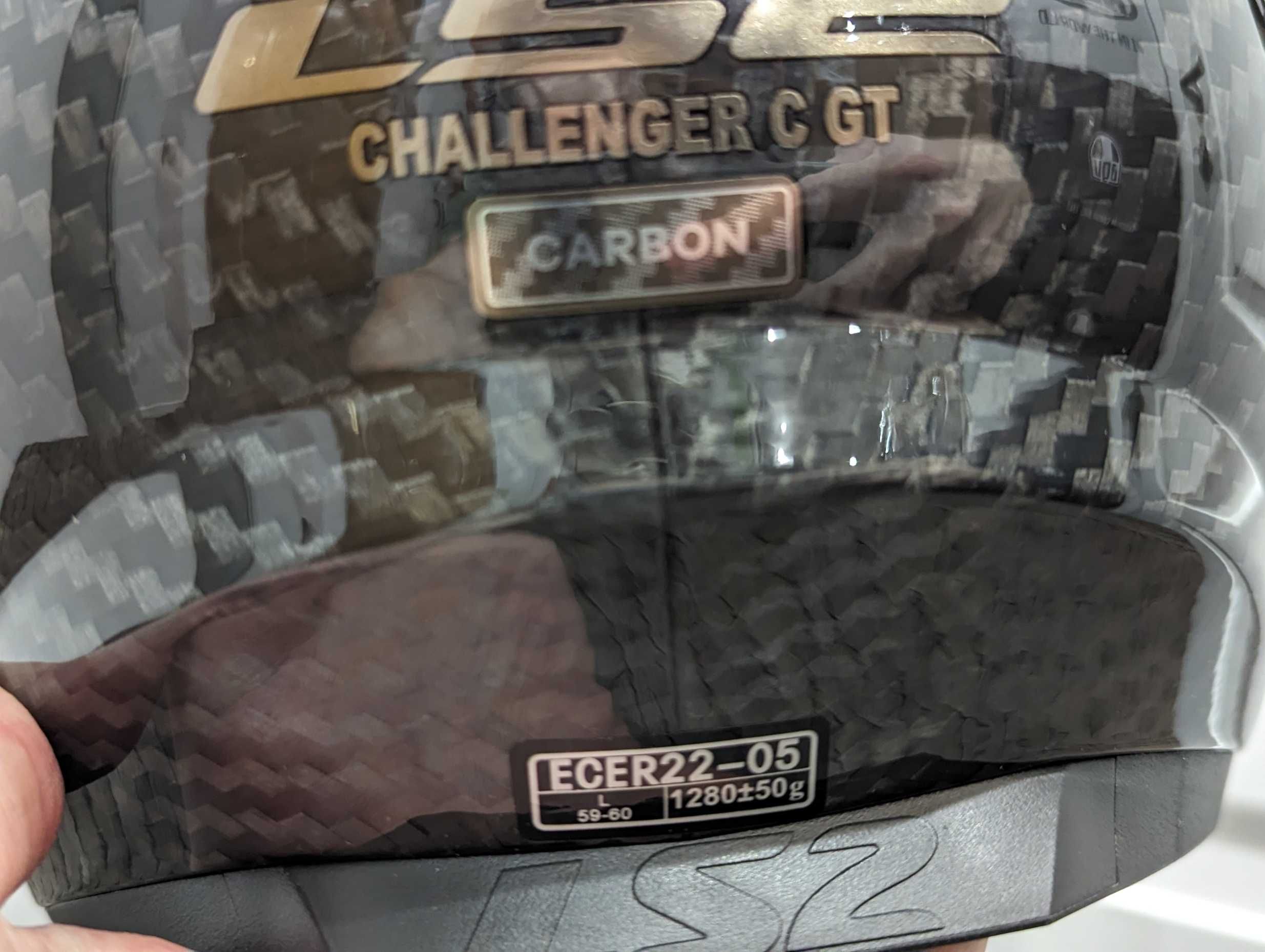 Casca moto LS2 Challenger Carbon, marime XS - ochelari de soare