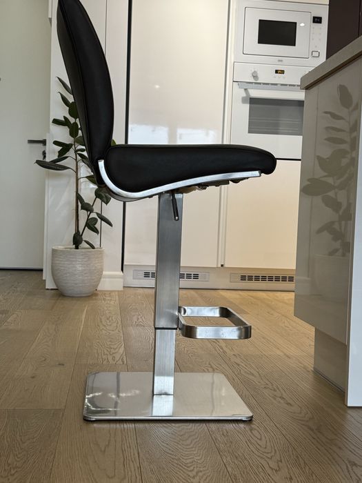 Scaune bar, piele naturala 4 bucati, stare foarte buna