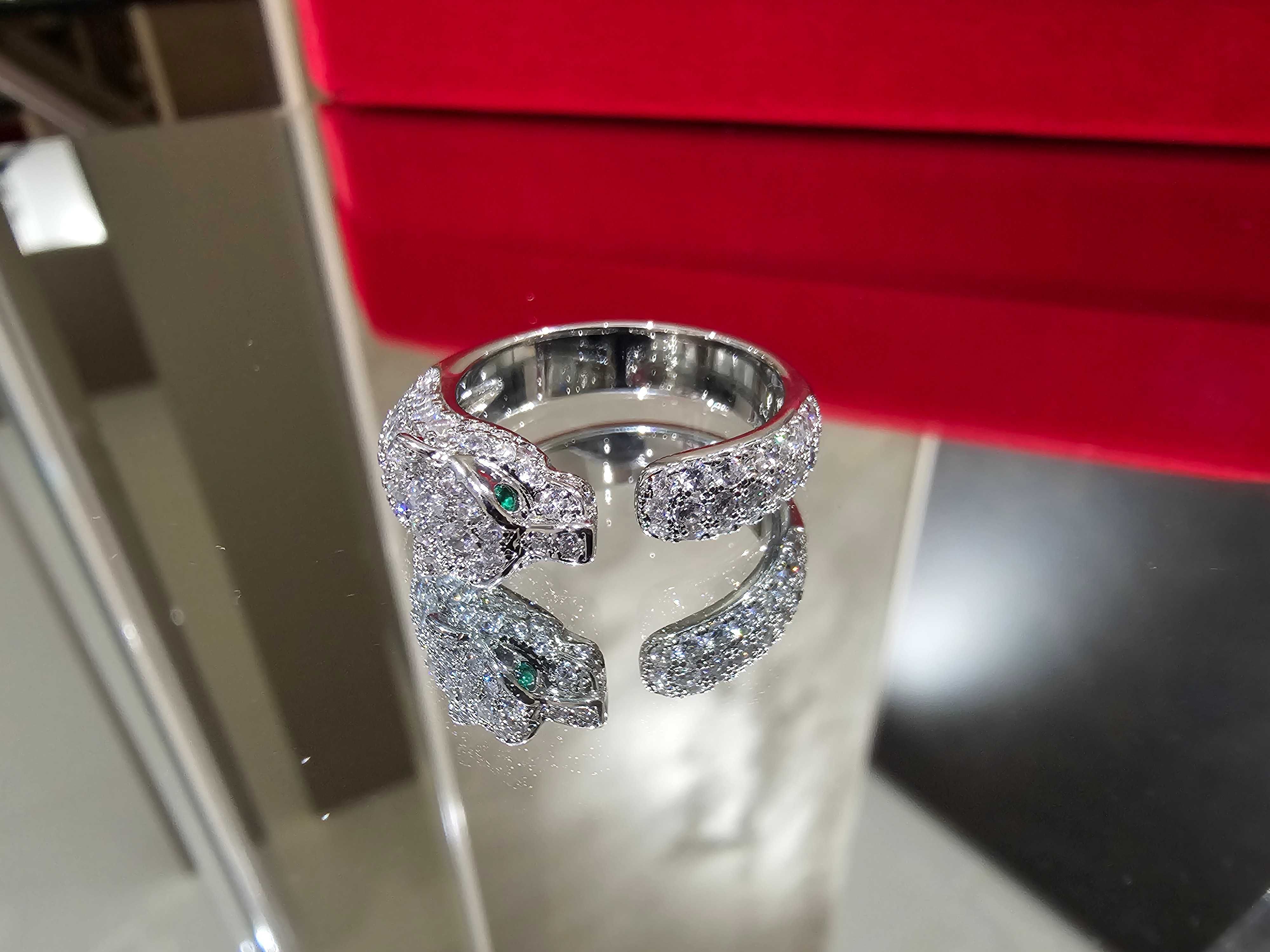 CARTIER Panthere de Cartier White Gold Paved Diamonds Дамски Пръстен
