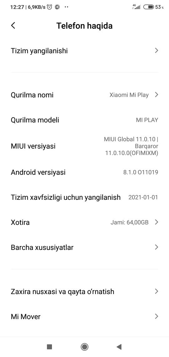 Xiaomi mi play 4.64