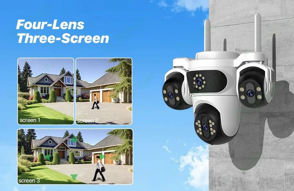 audio IP камера H.265 Wifi 6MP IP camera  HD PTZ auto tracking