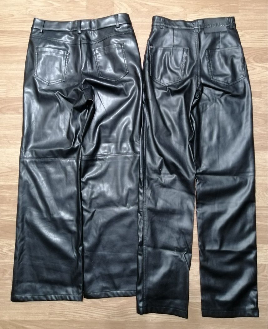 Pantaloni piele sintetică Bershka M/XS