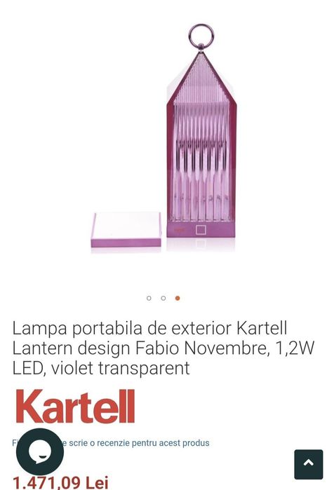 Kartell lampa portabila wifii de exterior