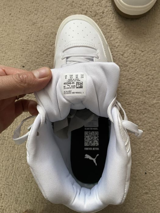 Pantofi sport Shuffle Downtown, Alb fildes, Negru, Alb optic, 9 puma