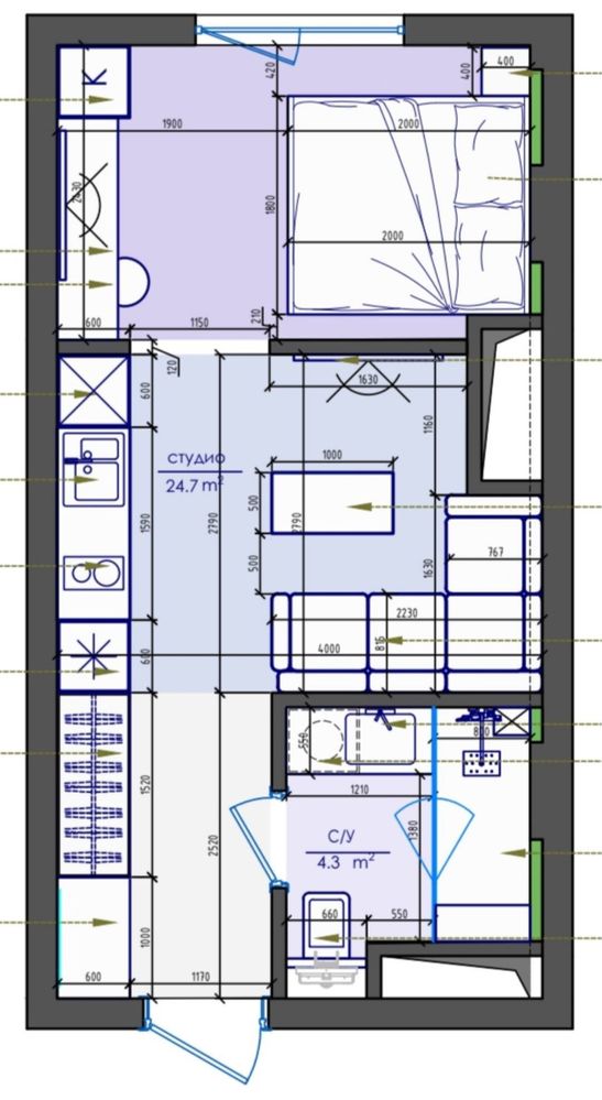 Imperial Club City Алайский Ц-2 Продам Срочно Квартиру 1/11/14/33м2