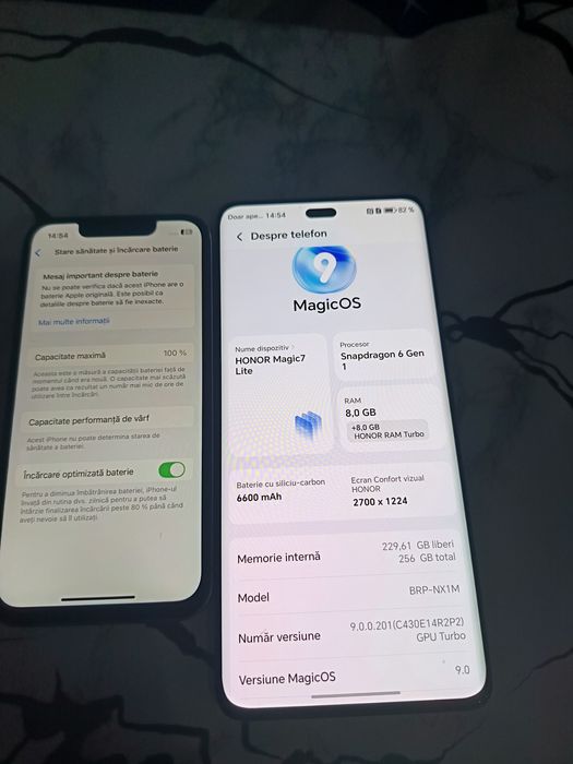 iPhone 13 mini și honor magic 7 lite redmi 13