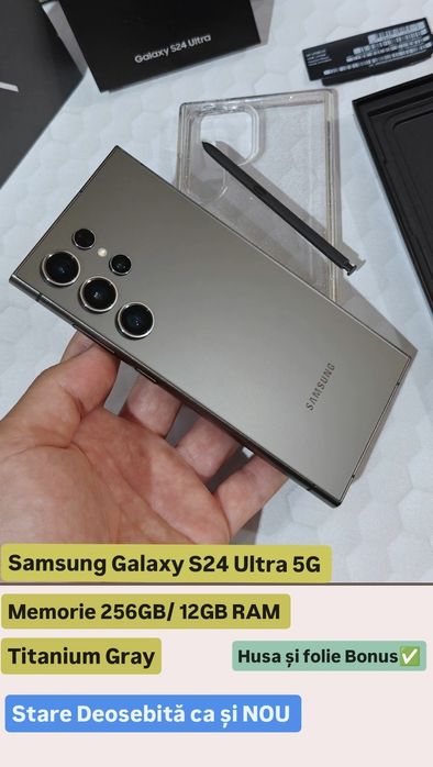 Samsung Galaxy S24 Ultra 5G (Titanium Gray) 256GB/ 12GB RAM Ofertă!