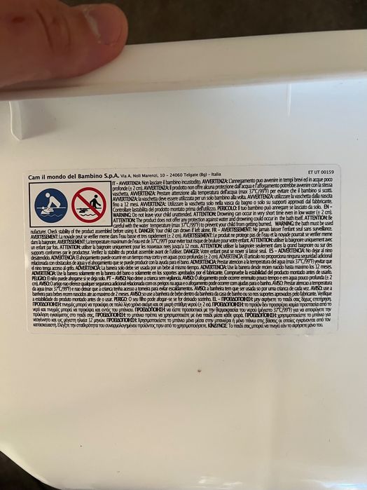 Cădiță cu forma anatomică Baby Bagno Cam