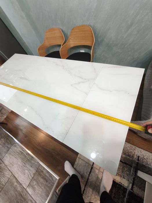 Разтегателна трапезна Маса с закалено стъкло