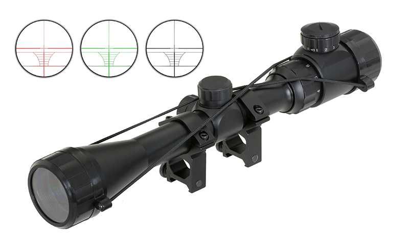 Luneta Tactica Sniper PCS 3-9X40E PCS Cu Reticul Luminat Zoom Reglabil