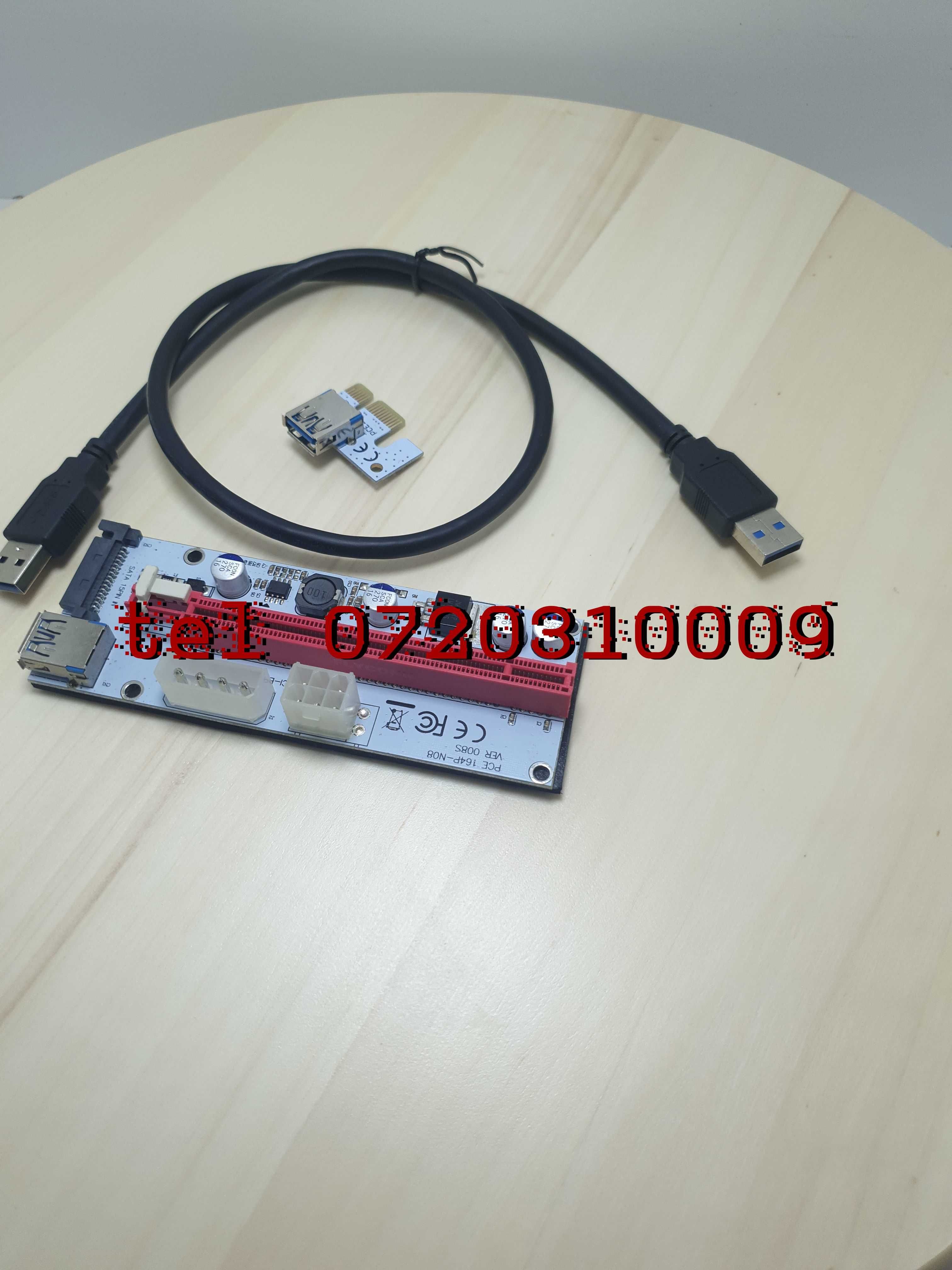 Riser 008s Pcie Generic 1x  16 X 6pin Molex Sata Usb 30 60cm