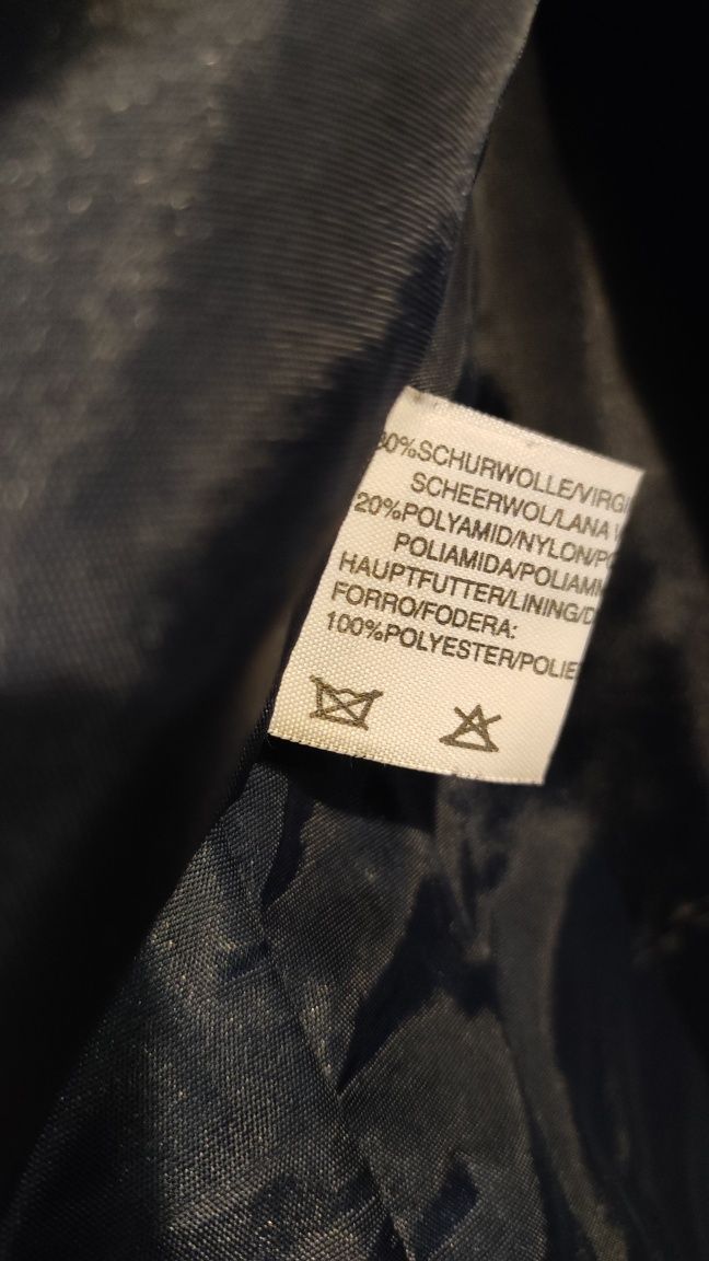 Тъмно синьо дамско палто