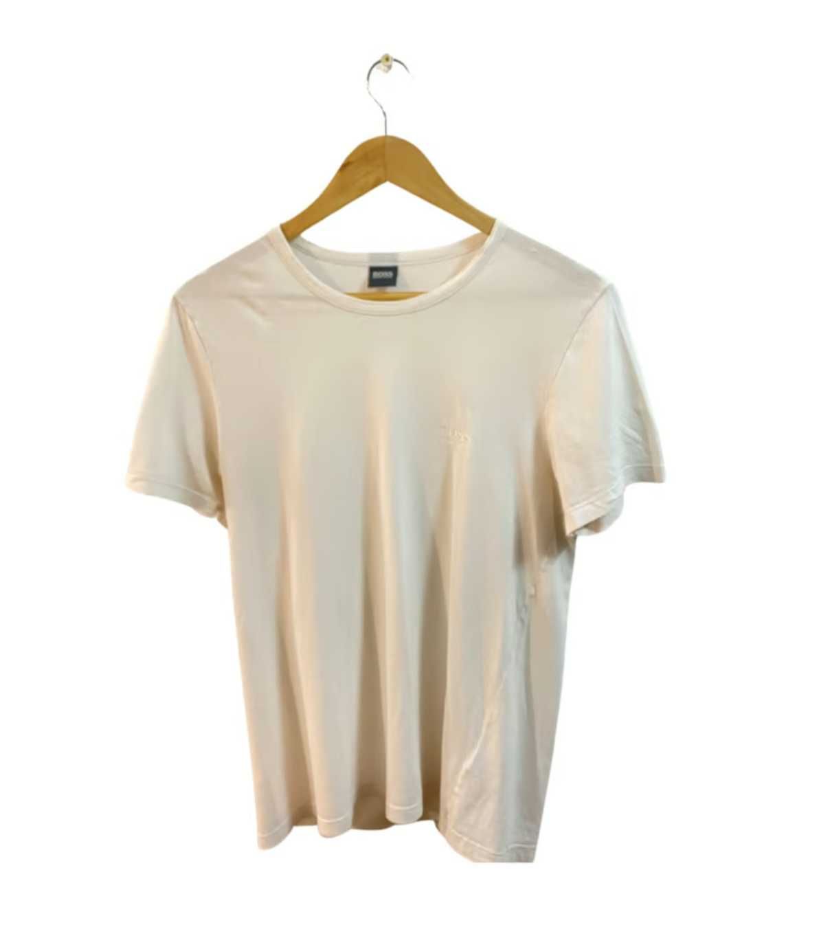 Tricou Hugo Boss alb ivory S barbati