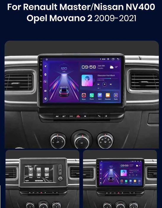 Мултимедия за Renault Master Nissan NV400 Opel Movano 2 DIN Навигация