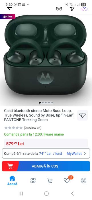 Casti Moto Buds Loop, True Wireless, Sound by Bose, tip “In-Ear”