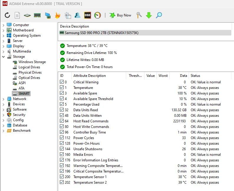 SSD Samsung 990 PRO 2TB NVMe M.2 PCIe 4.0 - NOU / NEFOLOSIT