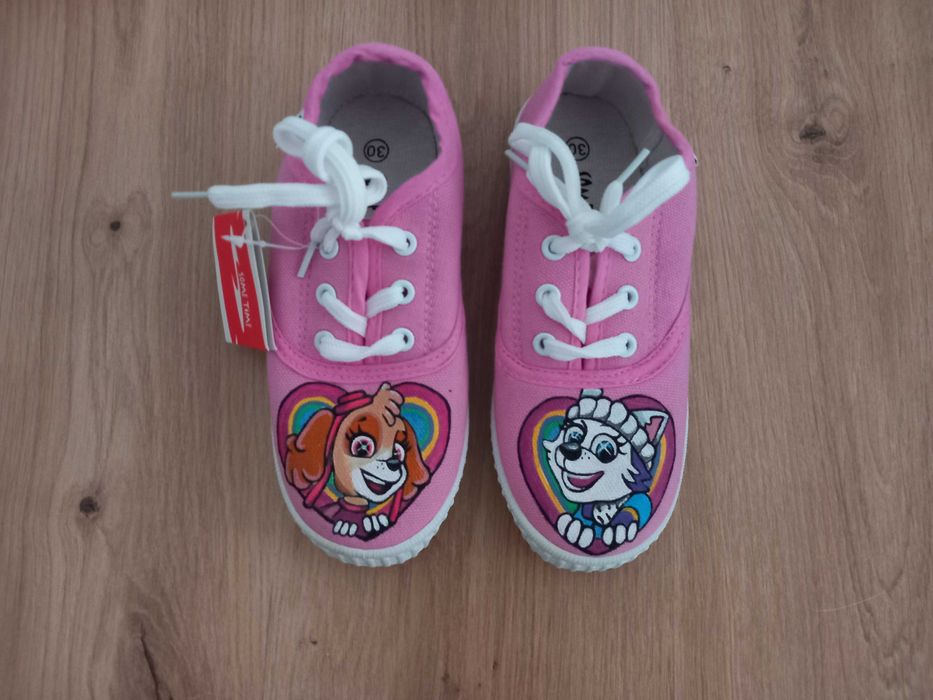 Ръчно Рисувани детски кецове Пес Патрул / Paw Patrol