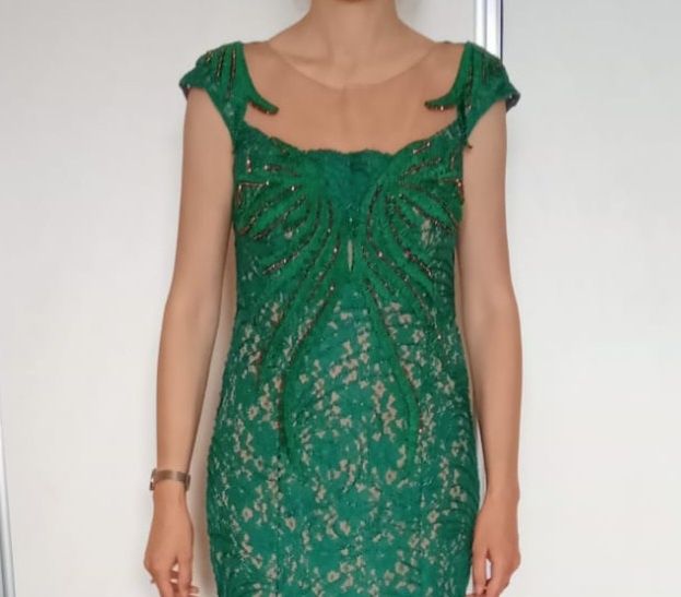 Rochie de seara, verde smarald, lunga