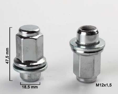 Гайка за Джанта М12х1.5 с шайба L37.5MM A21 TOYOTA /LEXUS /MITSUBISHI