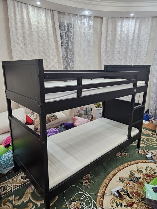 Двухярусная , деревянная кровать IKEA