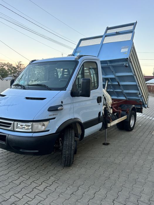 Iveco daily 65c17 basculabil trilateral cu macara(gru)