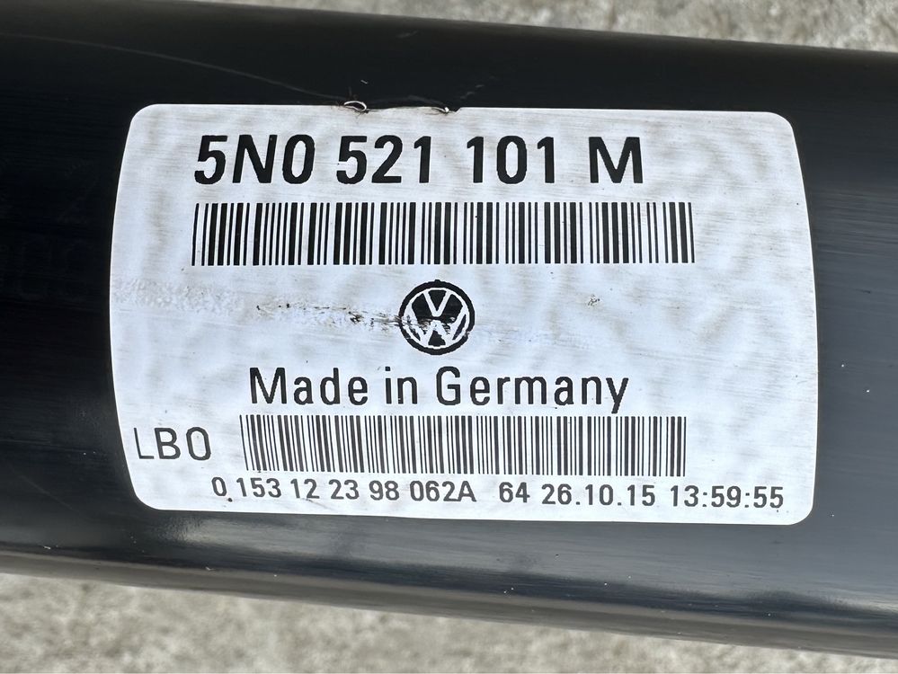 Cardan Audi Q3, VW Tiguan : 5N0521101M / 5N0521101Q