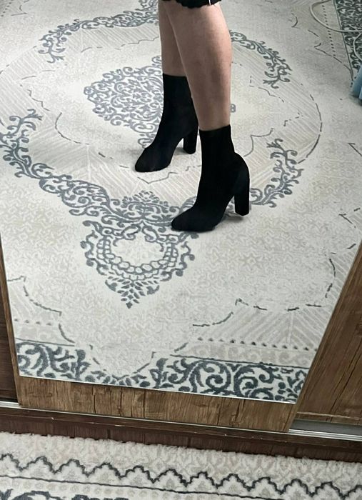 Полусапожки чулки, 40 разм, черные