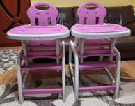 Scaun de masa Juju Eat&Play 2 în 1 mov/roz, gemene - 2 scaune