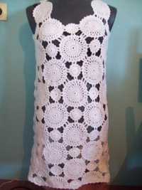 плетена дамска рокля на една кука №46