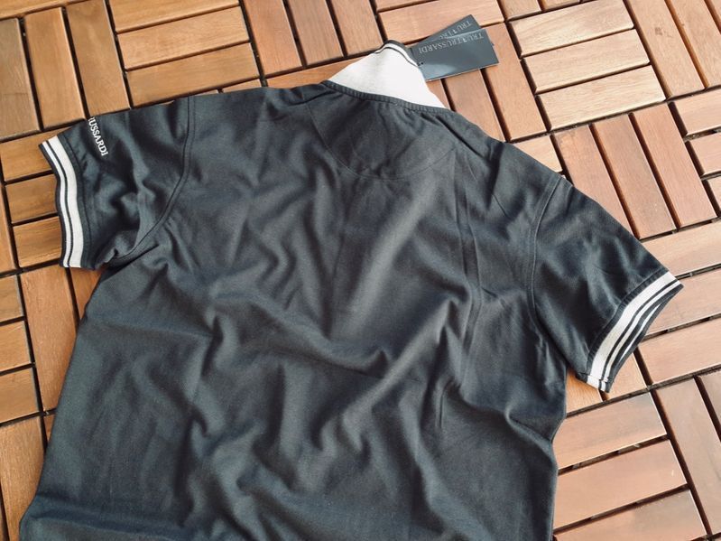 ПРОМО TRUSSARDI- XL -Оригинална мъжка черна поло тениска-polo