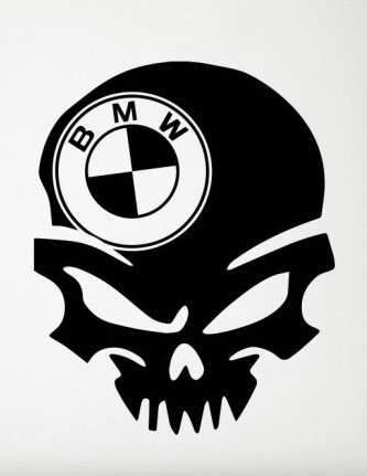 Код 24. Стикер Череп за Бмв и Мини / Skull for BMW and Mini