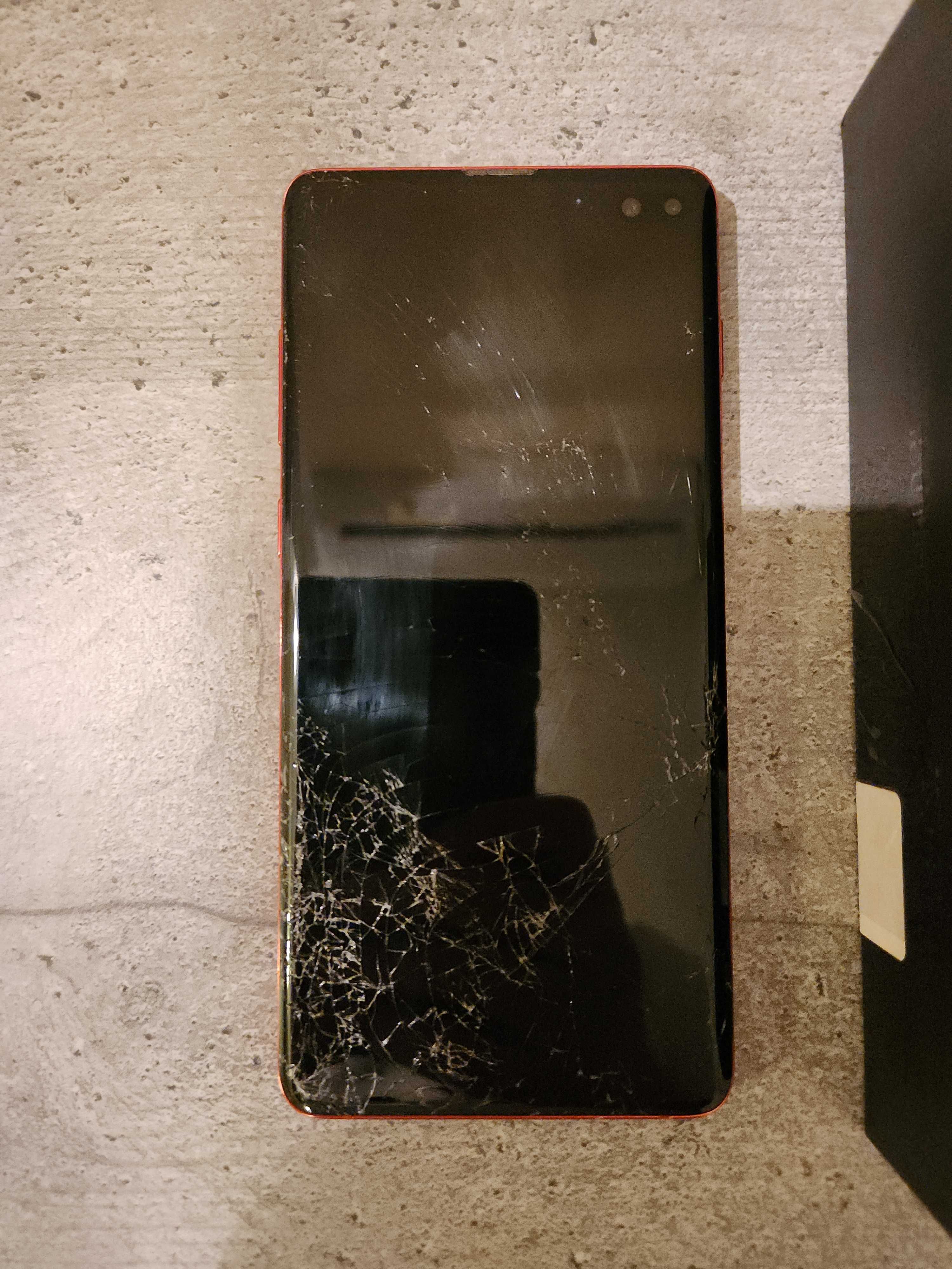 Samsung Galaxy S10+ Cardinal Red, 128GB, 8GB RAM, sticla sparta