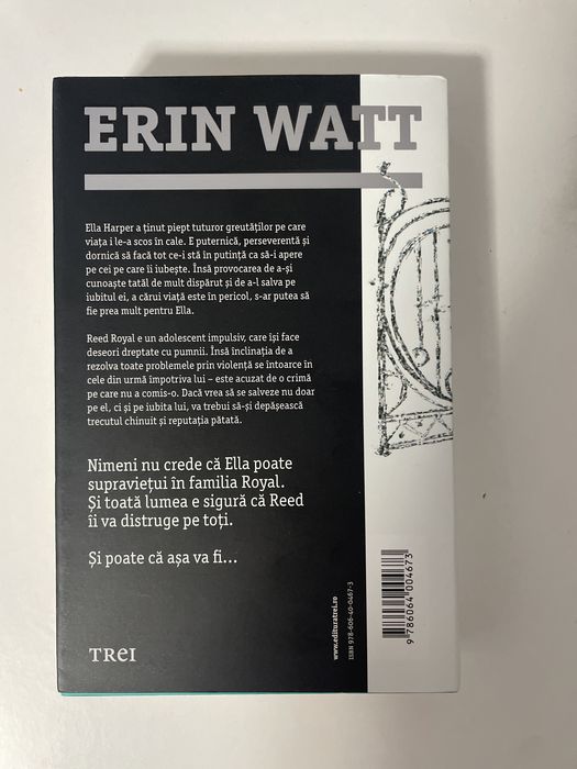 Palatul de hârtie - Erin Watt; carte abia cumpărată.