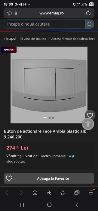 Tece 9 240 200 Geberit buton de actionare