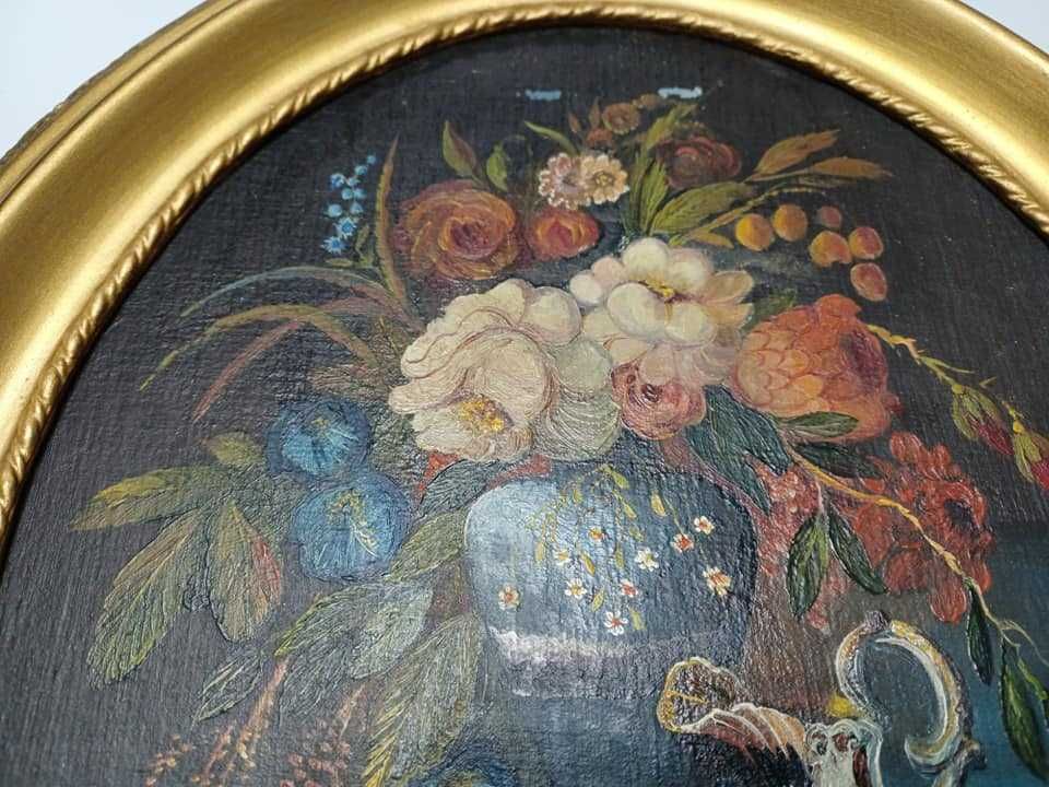 Pausch - Natura moarta cu flori, carafa, ceasca si portocala