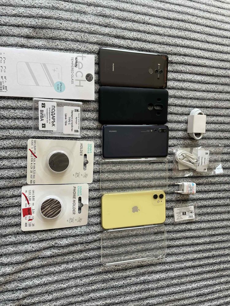 3 броя смартфони iphone 11/Huawei mate 10 pro/Huawei P20 pro