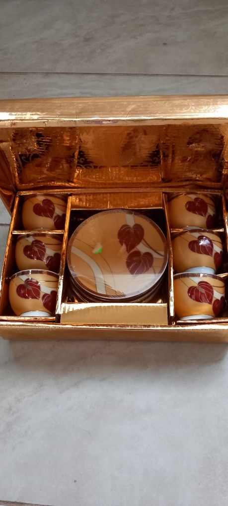 Set 6 cesti de ceai/cafea Yamasen gold collection 24ct plated 24ct pla
